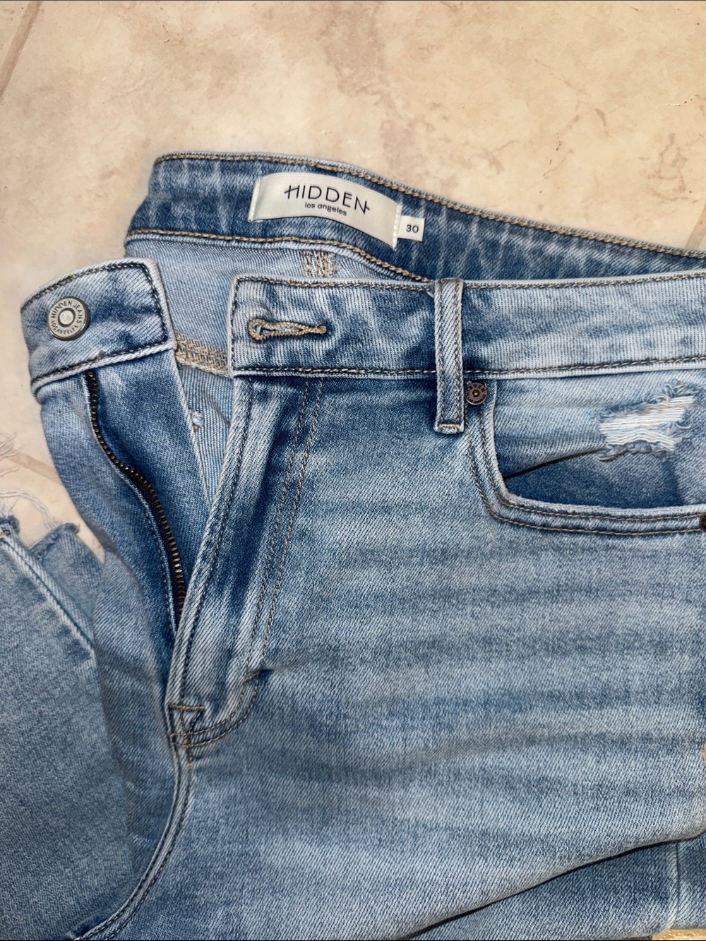 Hidden Light Blue Distressed Women's Jeans
